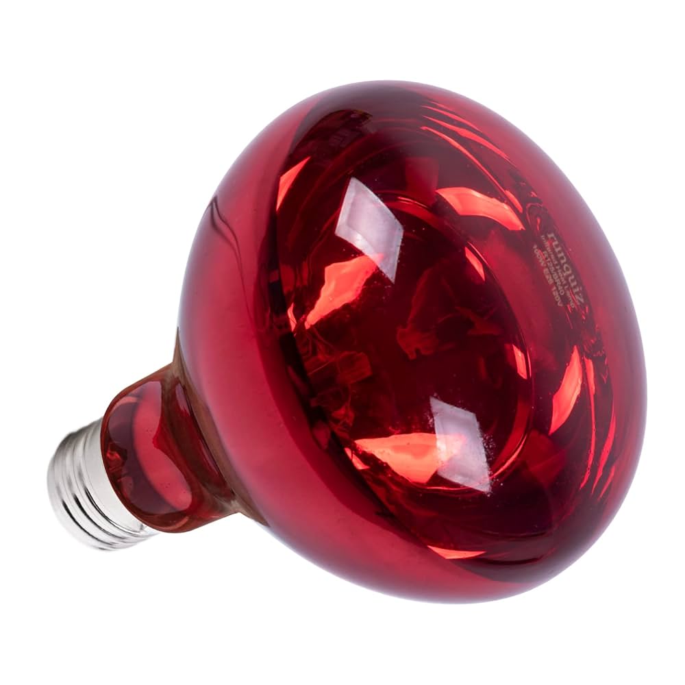runquiz BR40 Red Heat Lamp Bulbs, 100 Watt Infrared Light